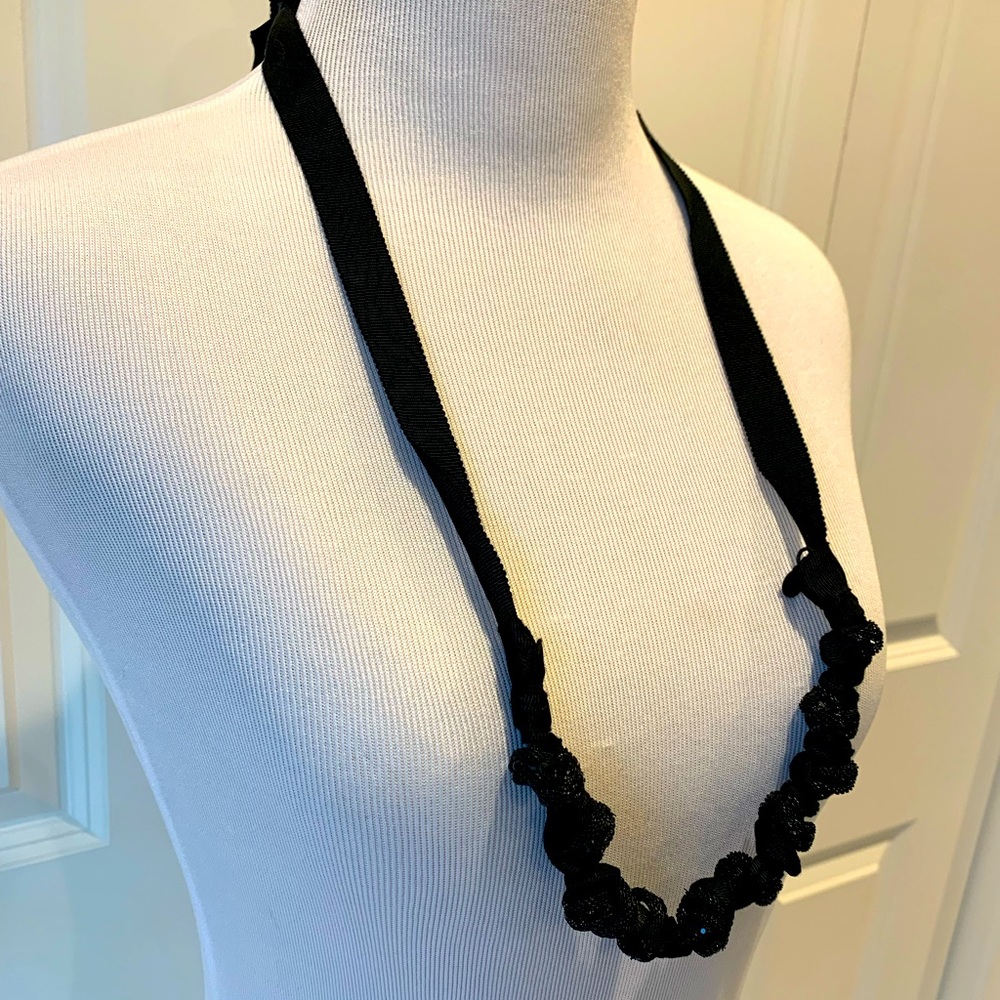 J Crew Black long necklace